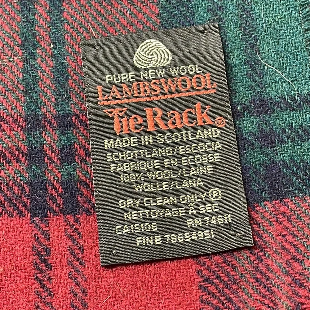 ⭐️🌸Tie Rack 100% pure lambswool tartan scarf made in Scotland